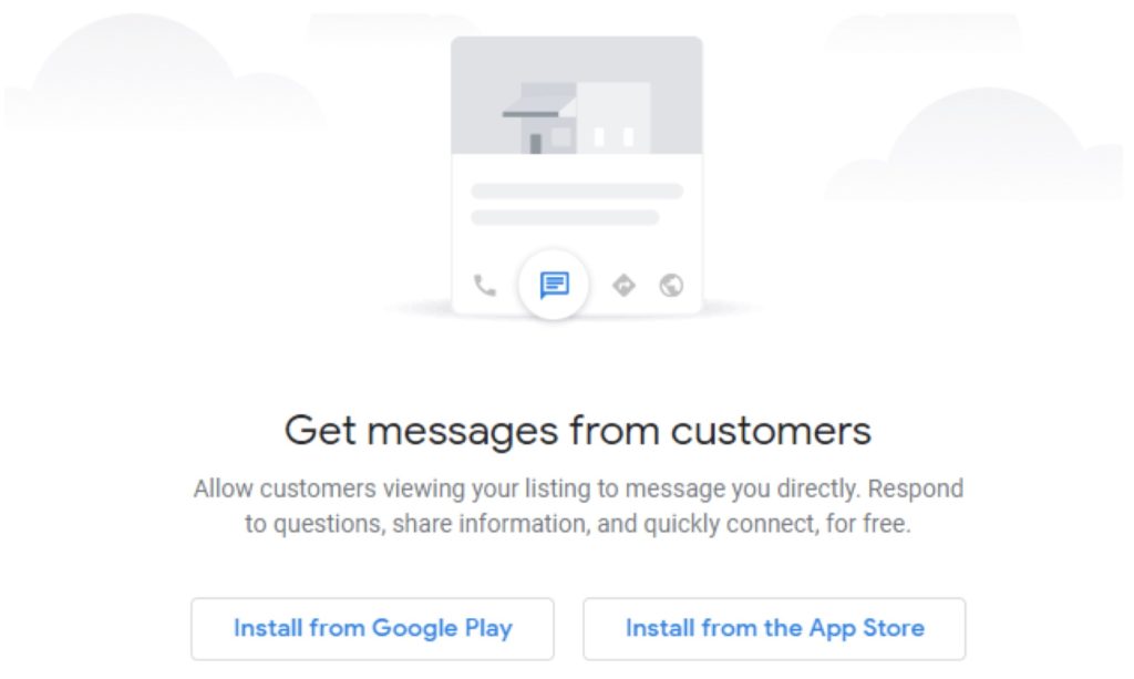 google my business messages