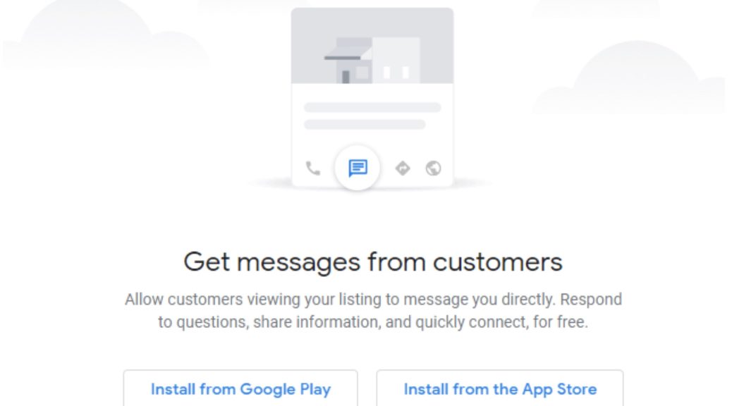 google my business messages